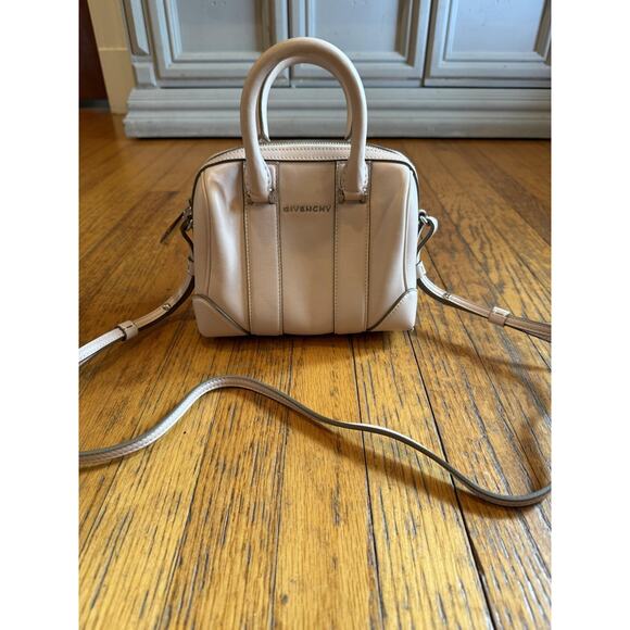 Givenchy Lucrezia Mini Satchel Womens Blush Leather Crossbody Made in Italy - Picture 1 of 10